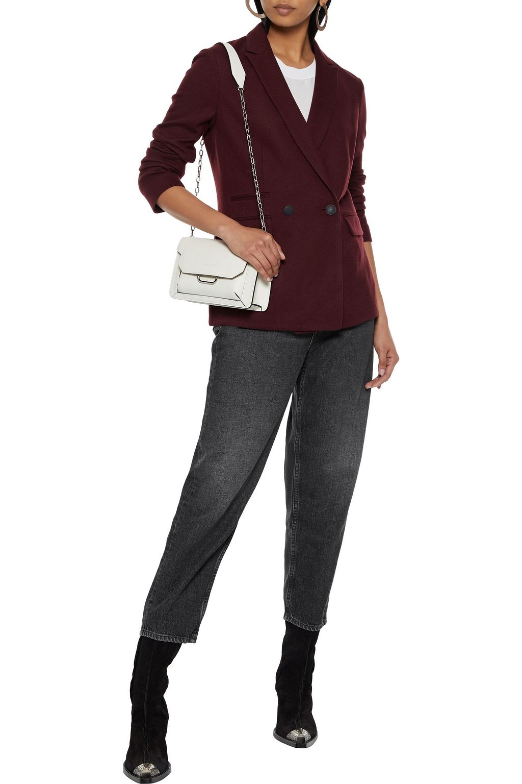 RAG & BONE 90s cropped distressed high-rise tapered jeans