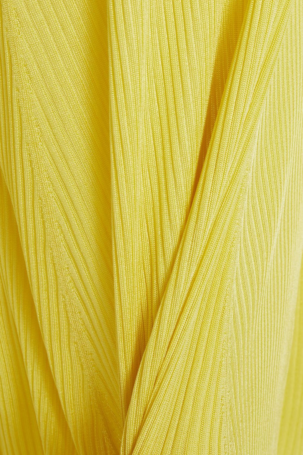 CHLOÉ Ruffled ribbed-knit mini dress