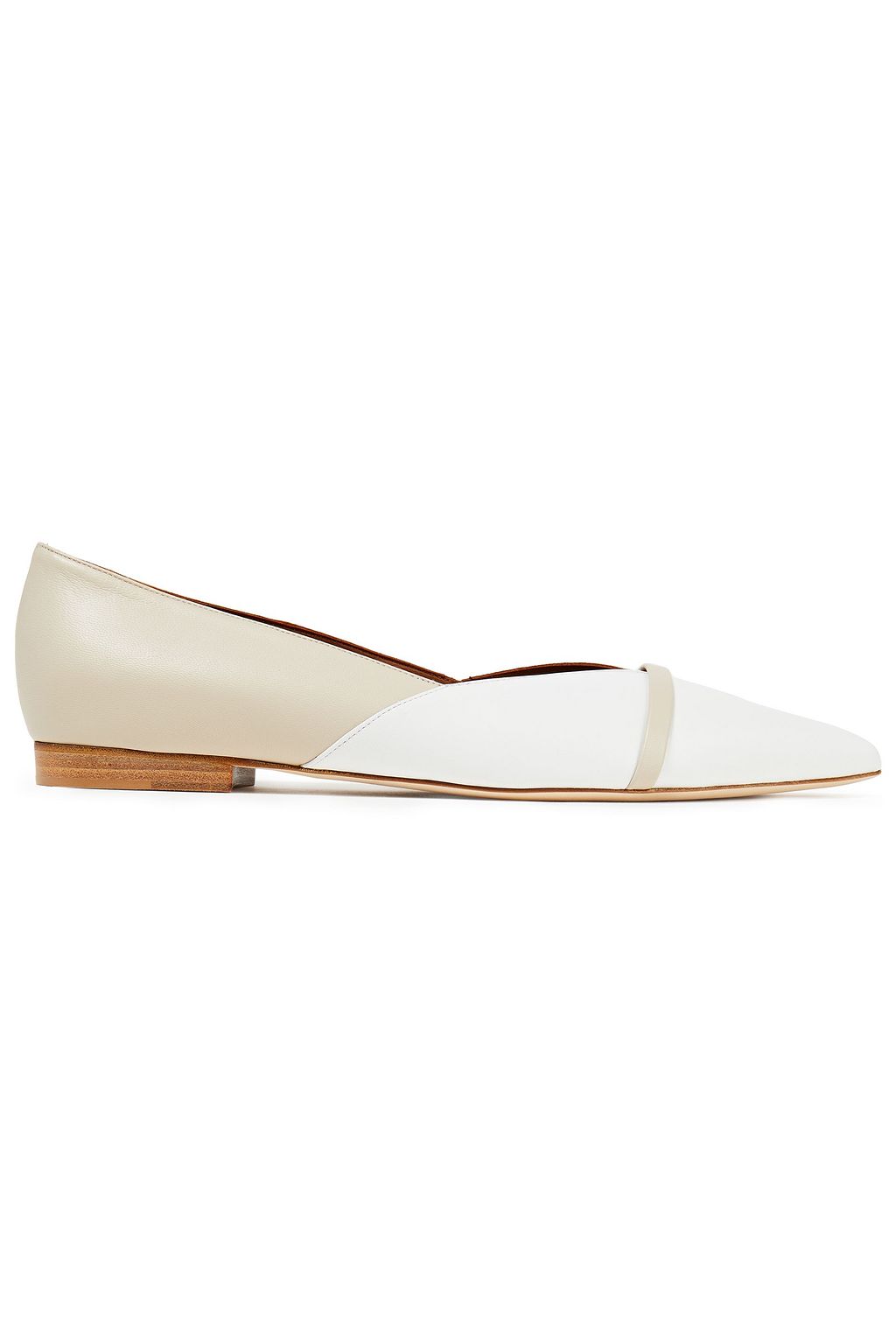 أبيض حذاء مسطح ذو مقدمة مدببة كوليت من الجلد بلونين 70 تخفيض يصل إلى The Outnet Malone Souliers The Outnet
