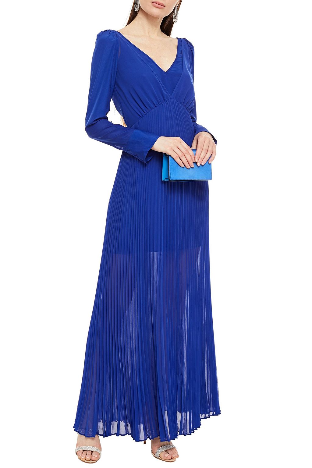 SELF-PORTRAIT Plissé-chiffon gown