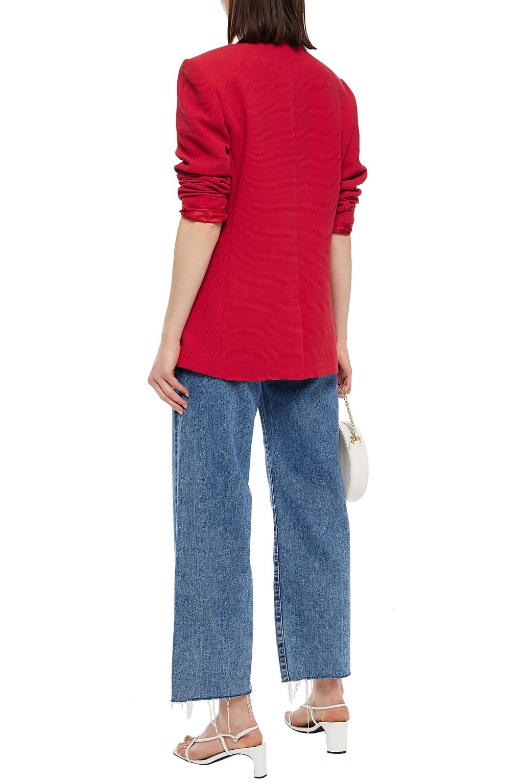 CLAUDIE PIERLOT Double-breasted textured crepe blazer