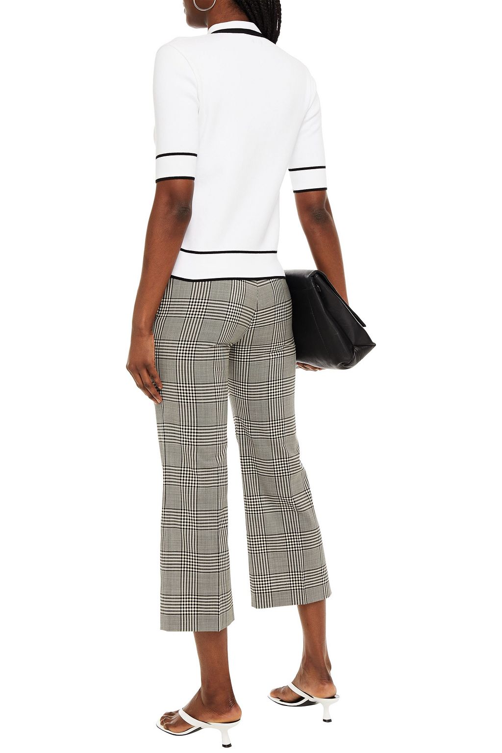 MSGM Prince of Wales checked wool kick-flare pants