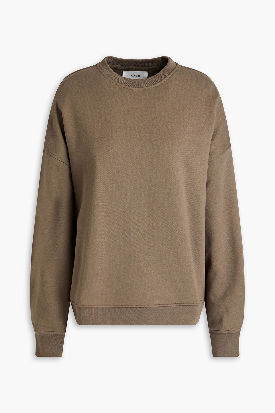 Caes Organic Cotton-fleece Sweatshirt In Army Green