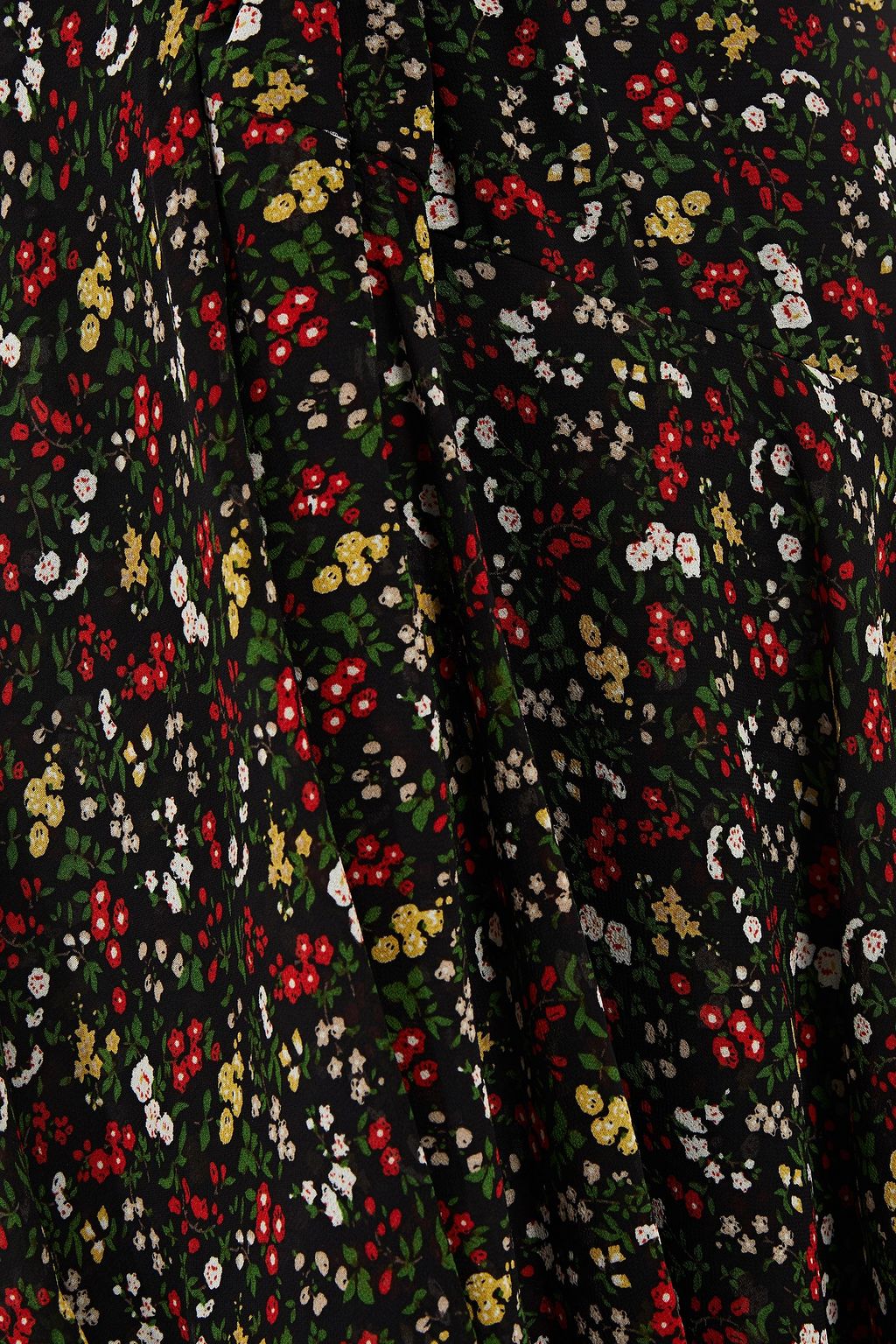 MIKAEL AGHAL Tiered ruffled floral-print georgette midi dress