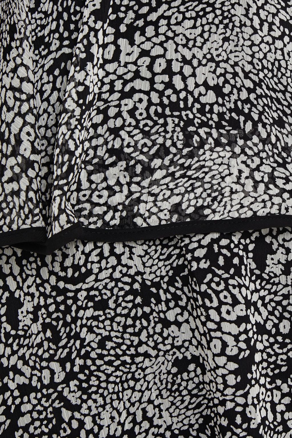 MIKAEL AGHAL Tiered leopard-print georgette midi dress