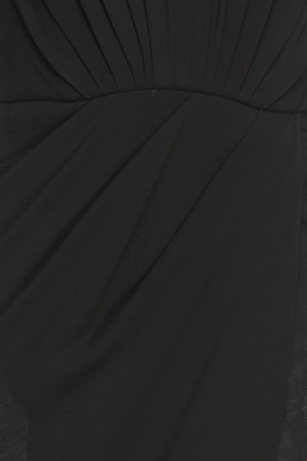 REDEMPTION Strapless draped silk crepe de chine mini dress