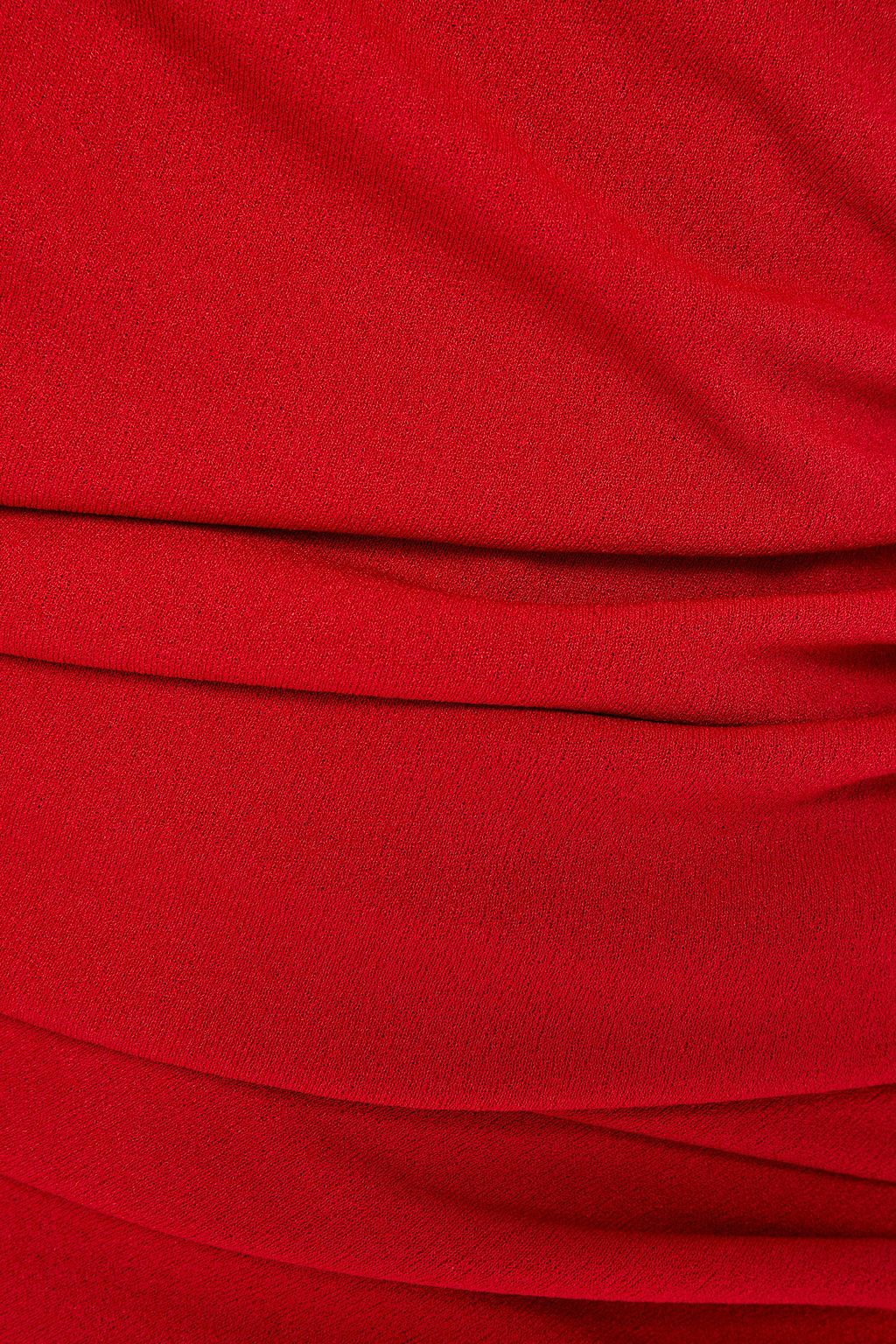 REDEMPTION One-shoulder ruched crepe mini dress
