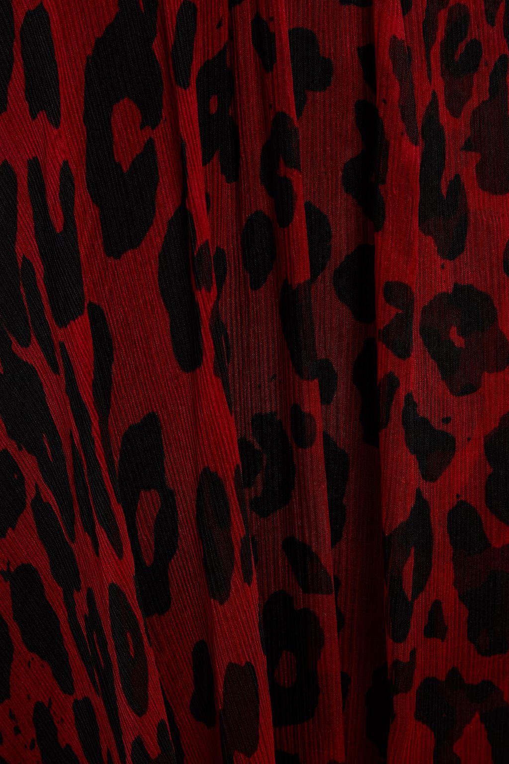 REDEMPTION Gathered leopard-print silk-georgette gown