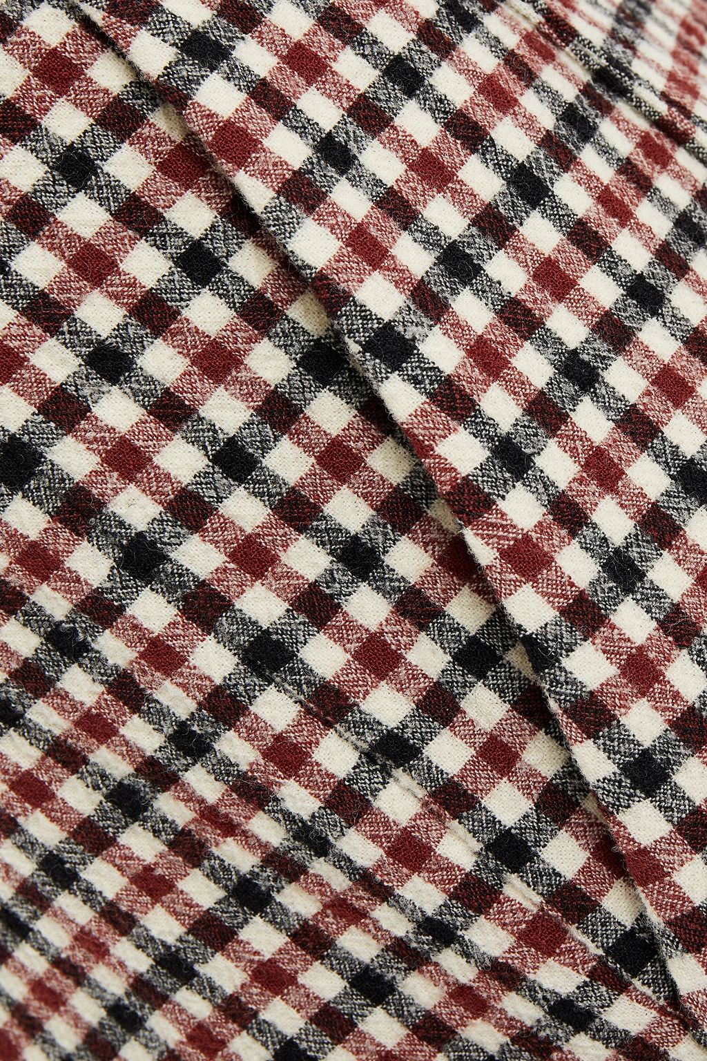 KHAITE Bridget cropped gingham wool-blend straight-leg pants