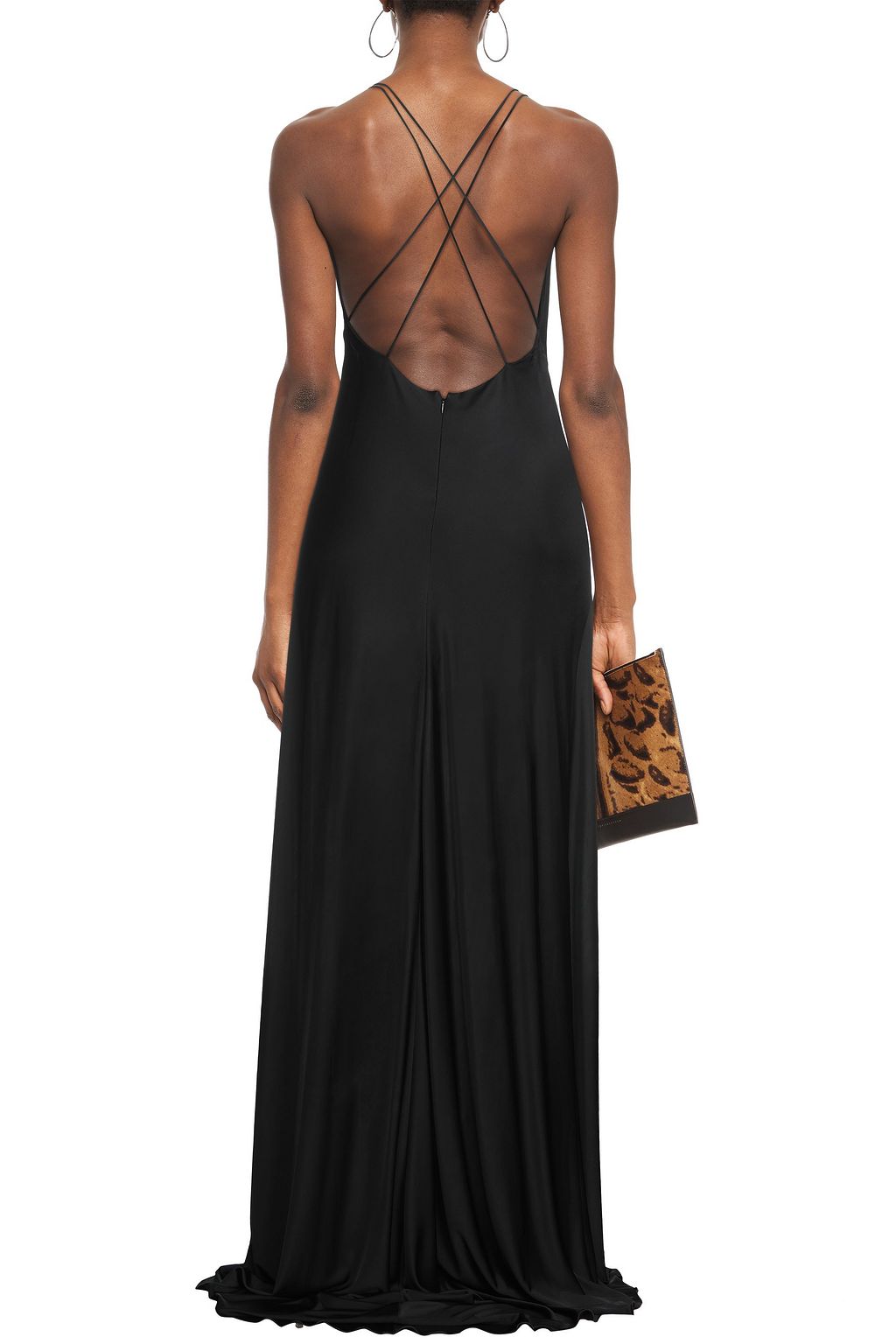 REDEMPTION Gathered satin-jersey gown