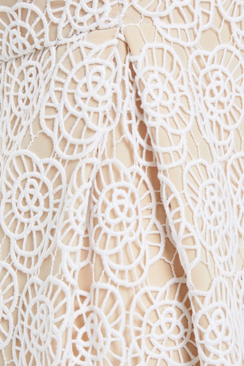ROLAND MOURET Myrella cotton-blend guipure lace mini dress