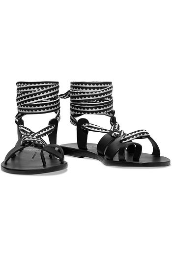black going out sandals