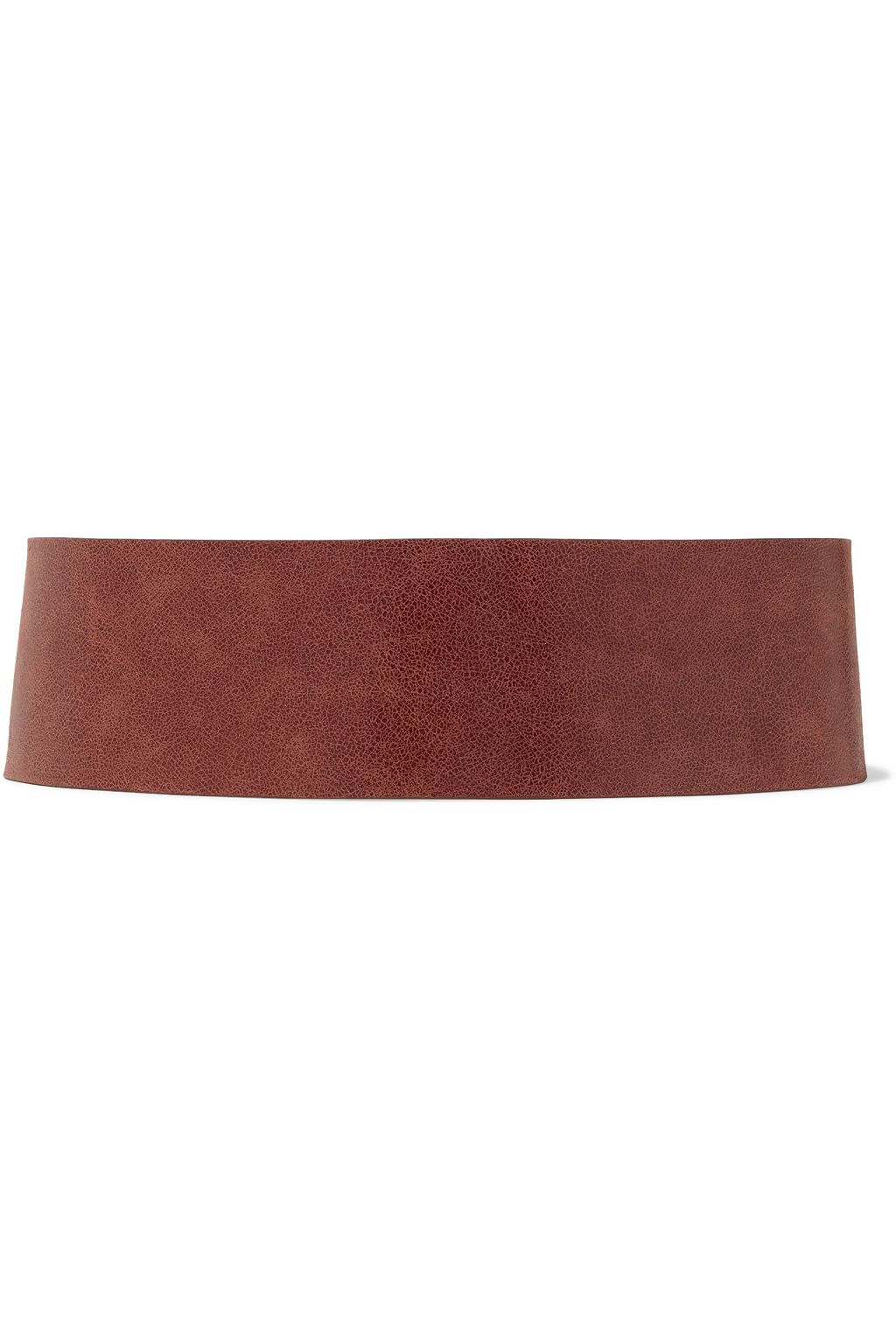 BRUNELLO CUCINELLI Cracked-leather waist belt