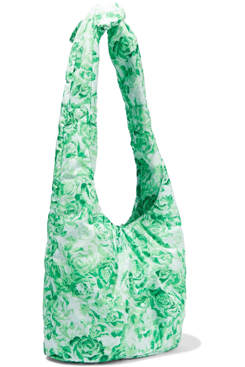 GANNI Knotted floral-print shell shoulder bag