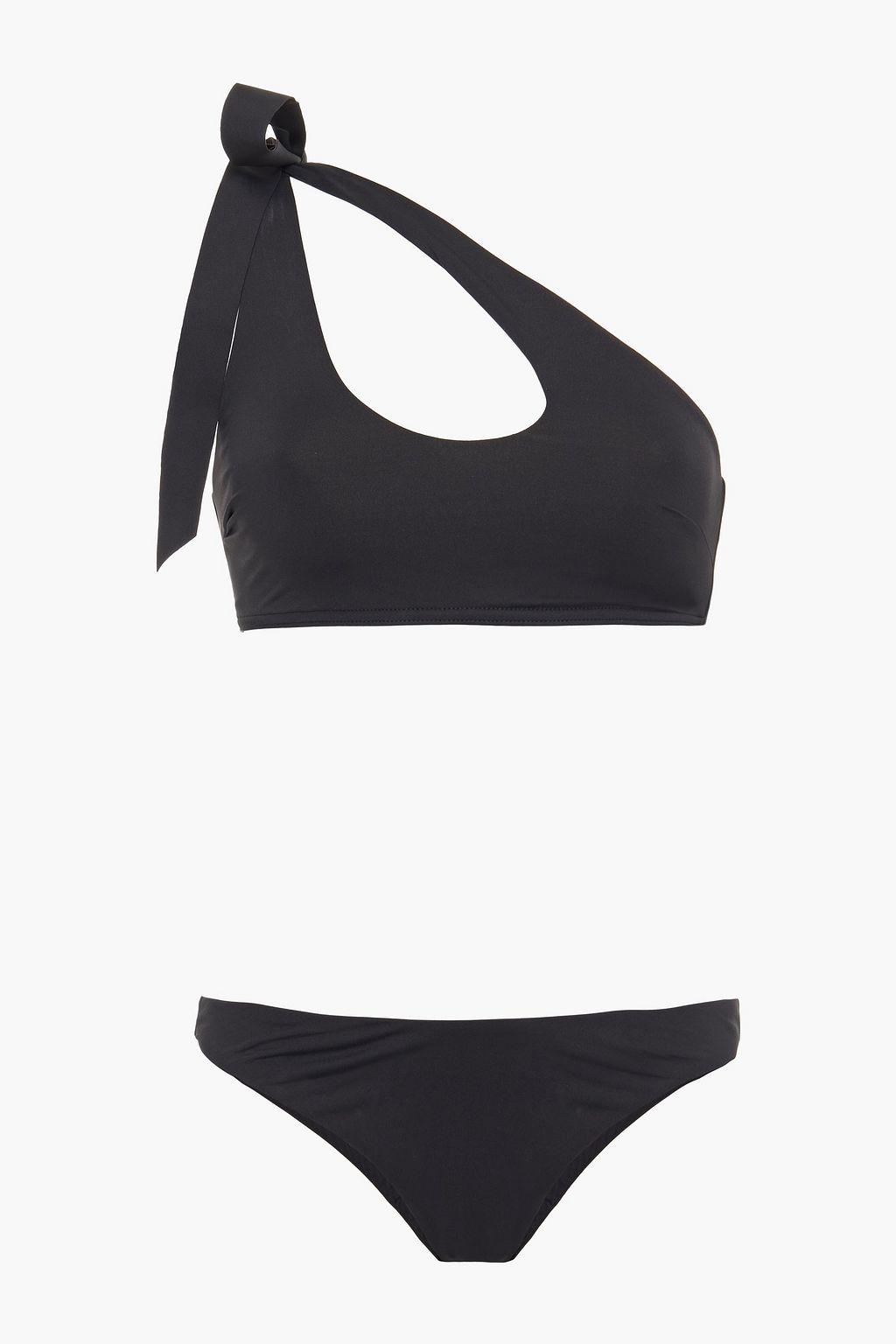 ZIMMERMANN Empire one-shoulder bow-detailed cutout bikini | THE OUTNET