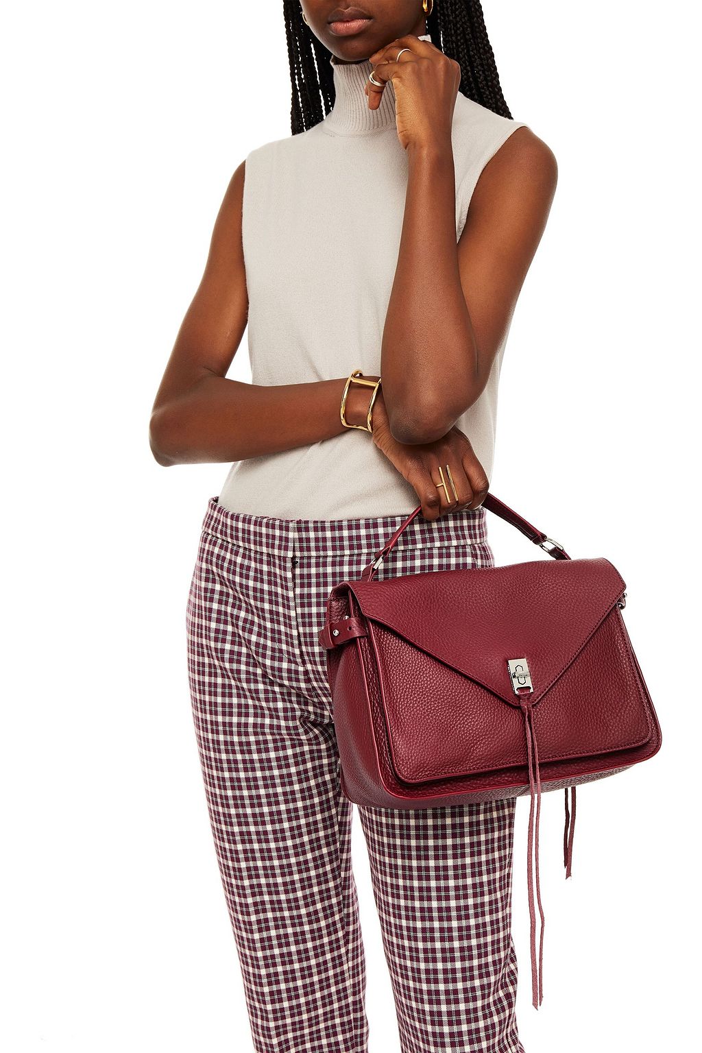 REBECCA MINKOFF Darren pebbled-leather tote