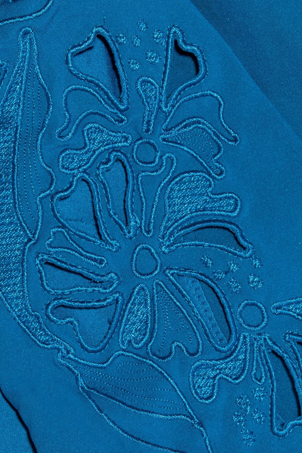 LA PERLA Cutout embroidered swimsuit