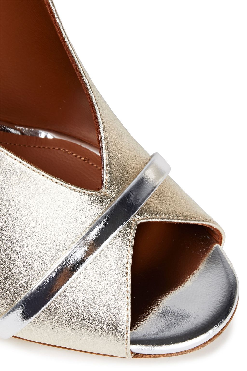 MALONE SOULIERS Charlize 100 metallic leather mules