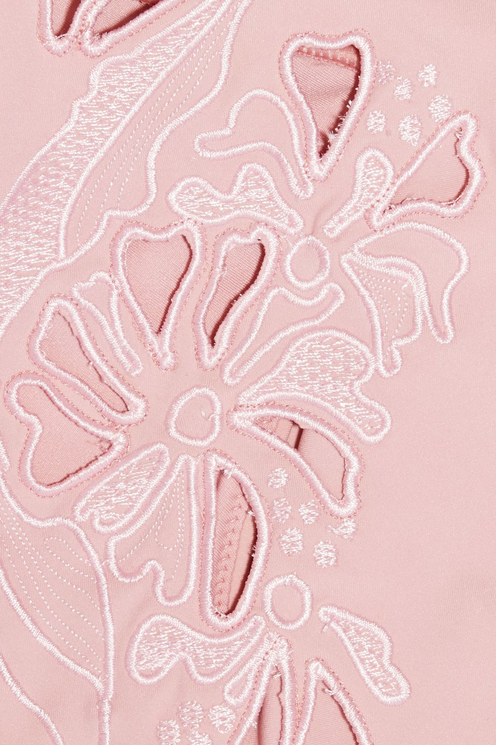 LA PERLA Cutout embroidered swimsuit