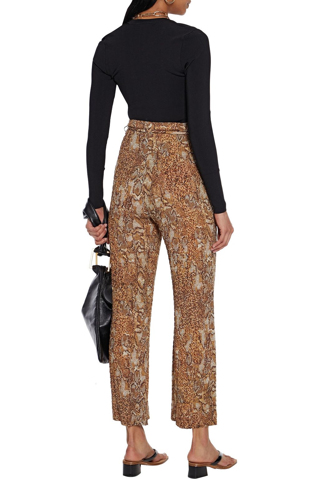 ALICE + OLIVIA Ricarda cropped stretch-knit top