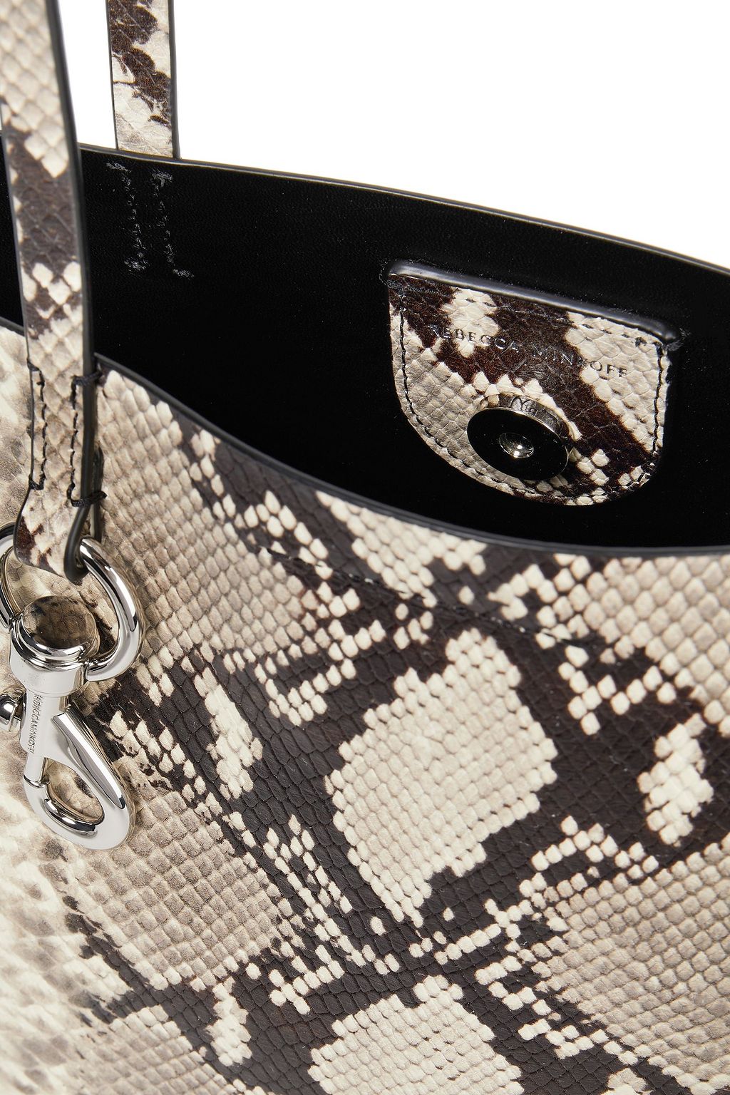 REBECCA MINKOFF Stella snake-effect leather tote
