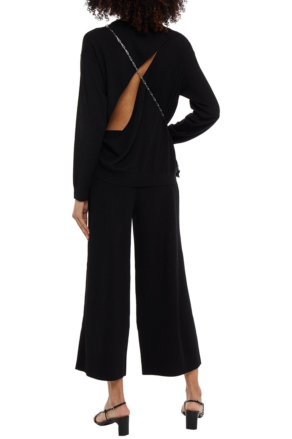 NINETY PERCENT Cutout merino wool sweater