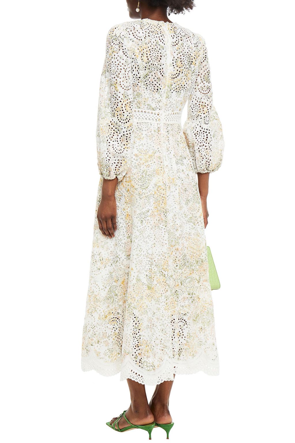 ZIMMERMANN Floral-print broderie anglaise linen maxi dress