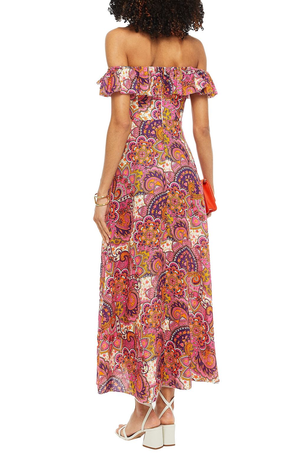 ZIMMERMANN Ruffled linen midi dress