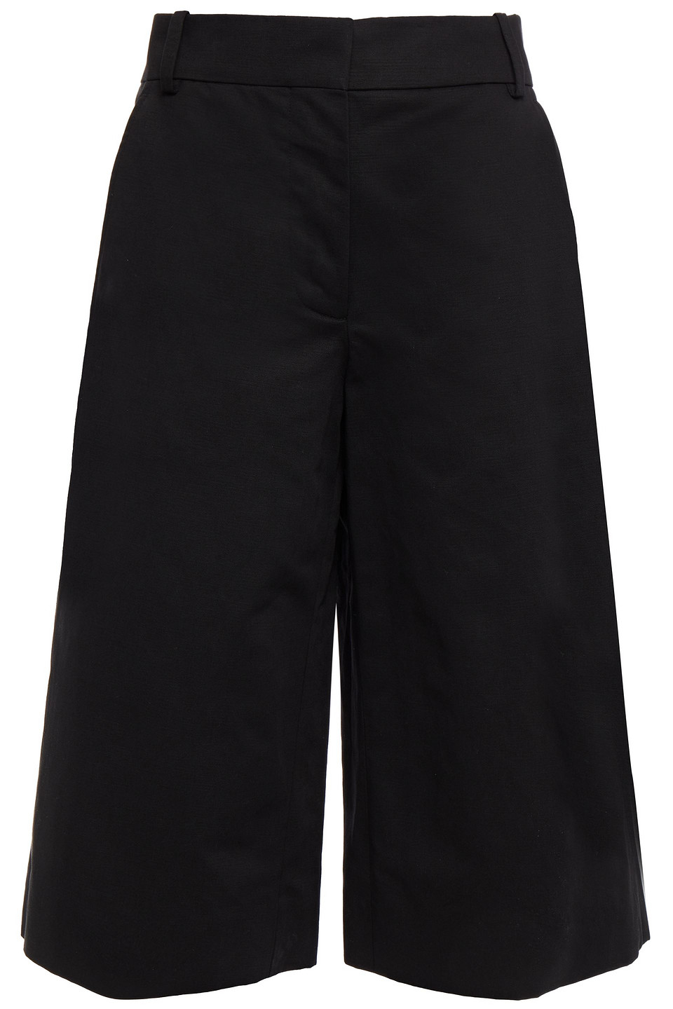 Marni Woman Pleated Linen And Cotton-blend Drill Culottes Black Size 46
