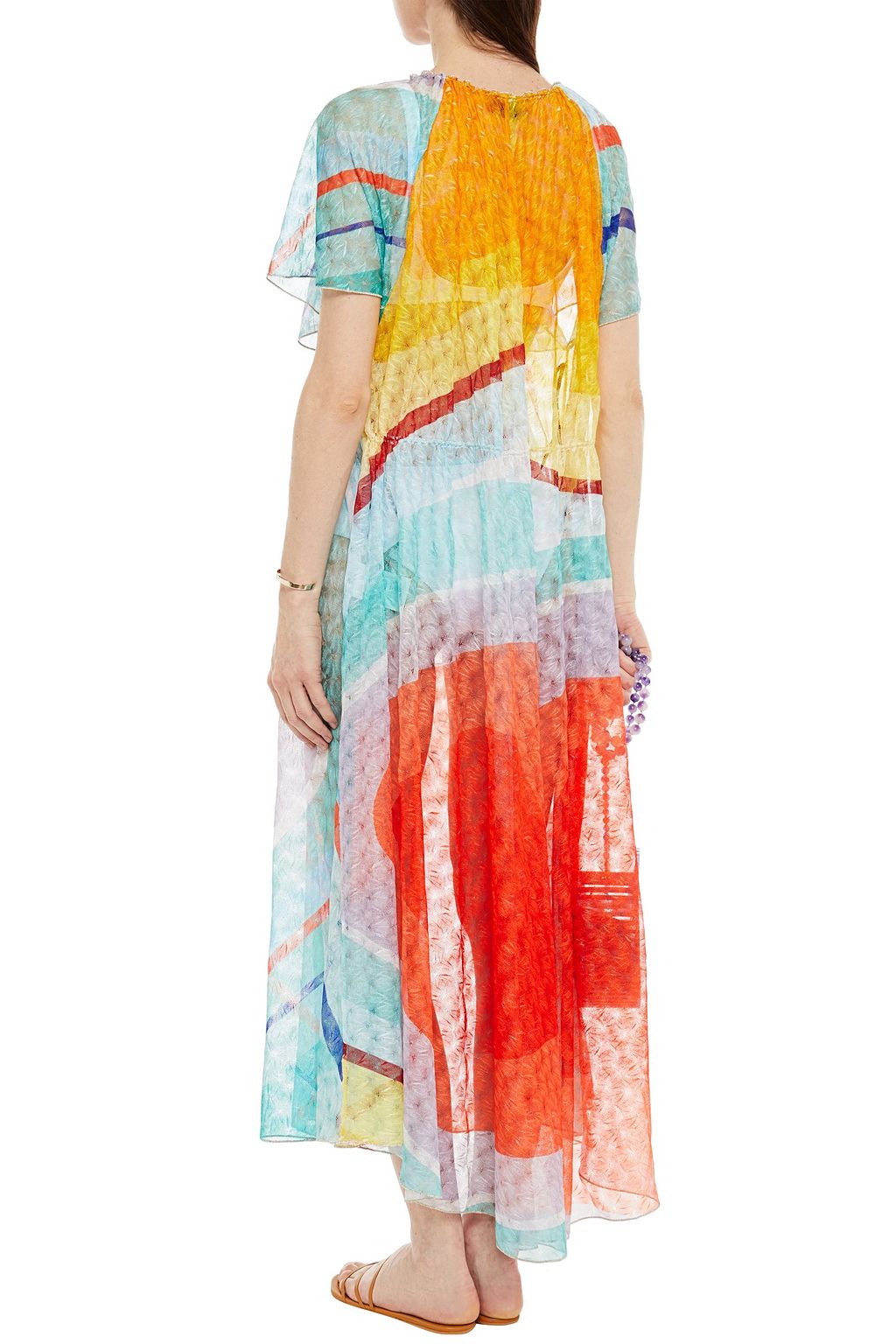 MISSONI MARE Gathered crochet-knit coverup