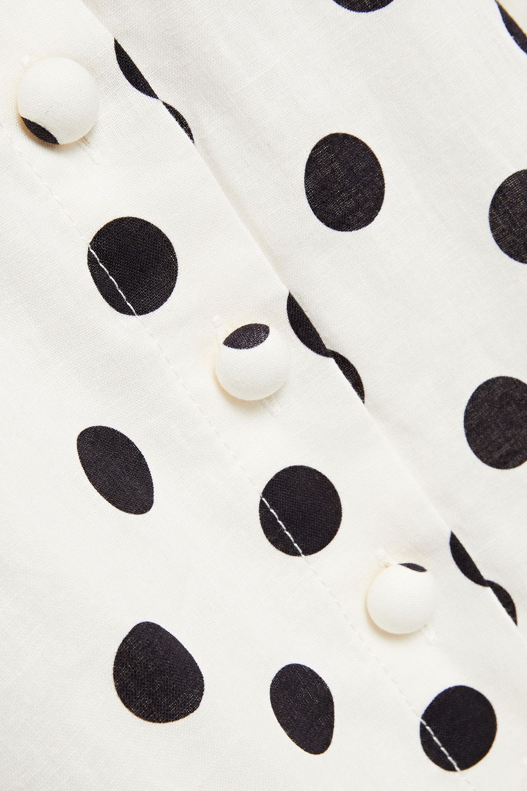 ZIMMERMANN Bellitude polka-dot linen and cotton-blend halterneck midi dress