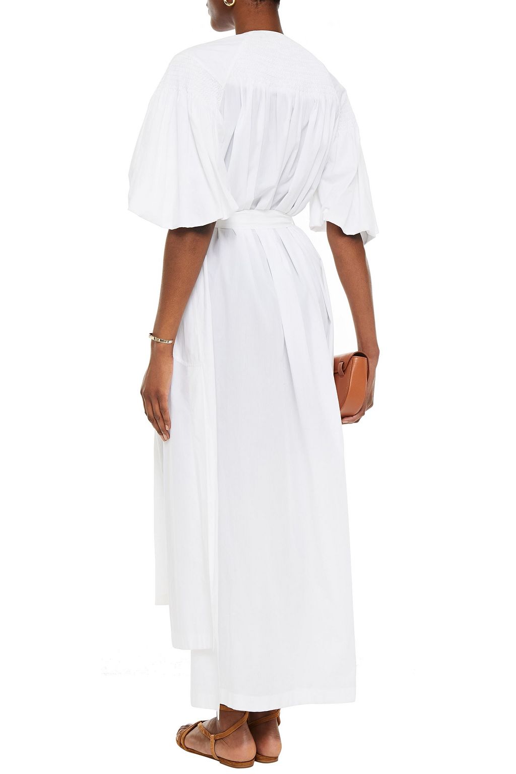 CHLOÉ Belted cotton-poplin maxi dress