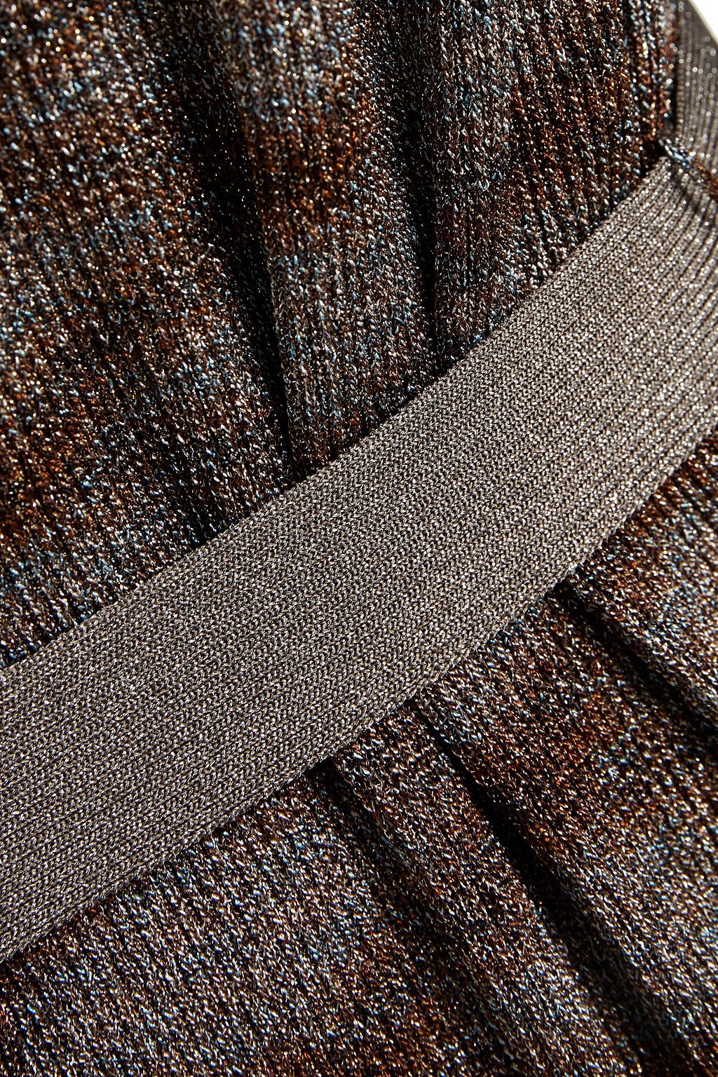 MISSONI Metallic ribbed-knit cardigan