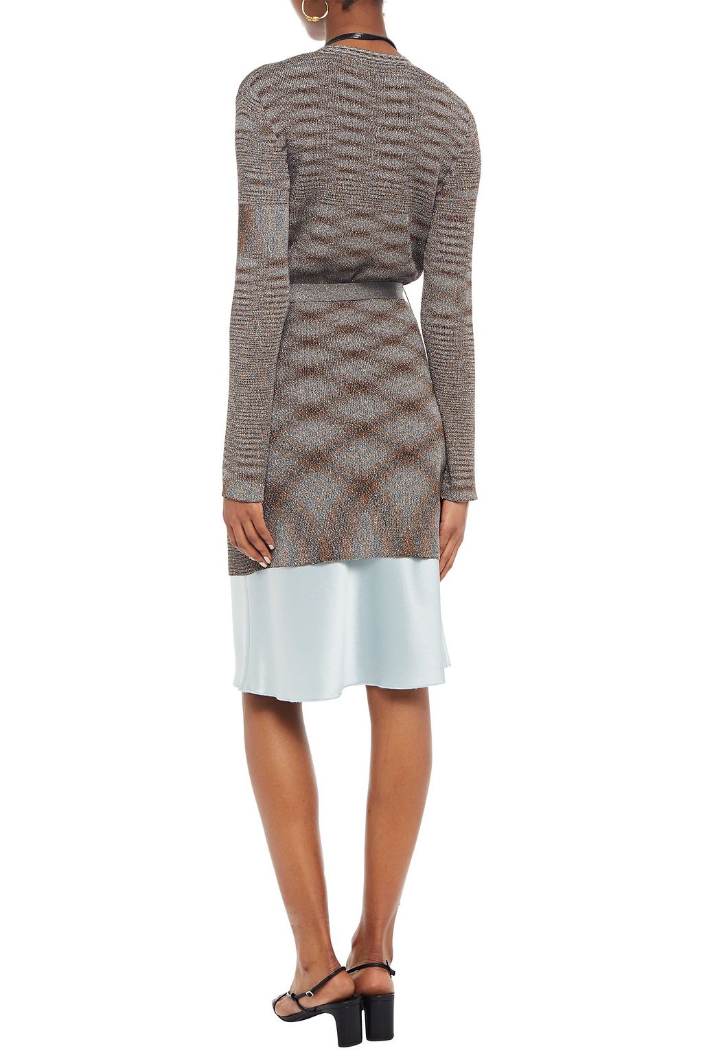 MISSONI Metallic ribbed-knit cardigan