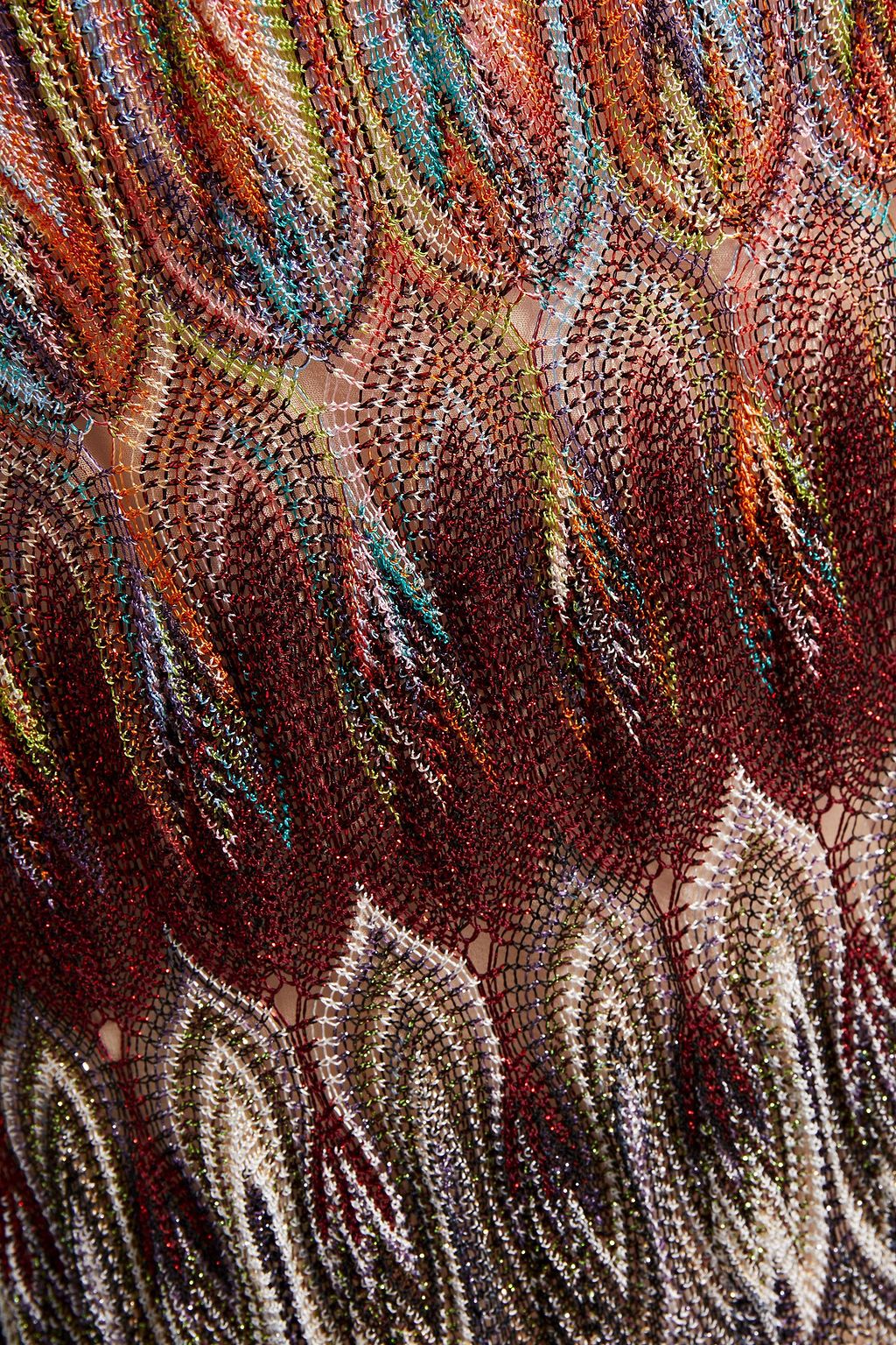 MISSONI Metallic crochet-knit maxi dress
