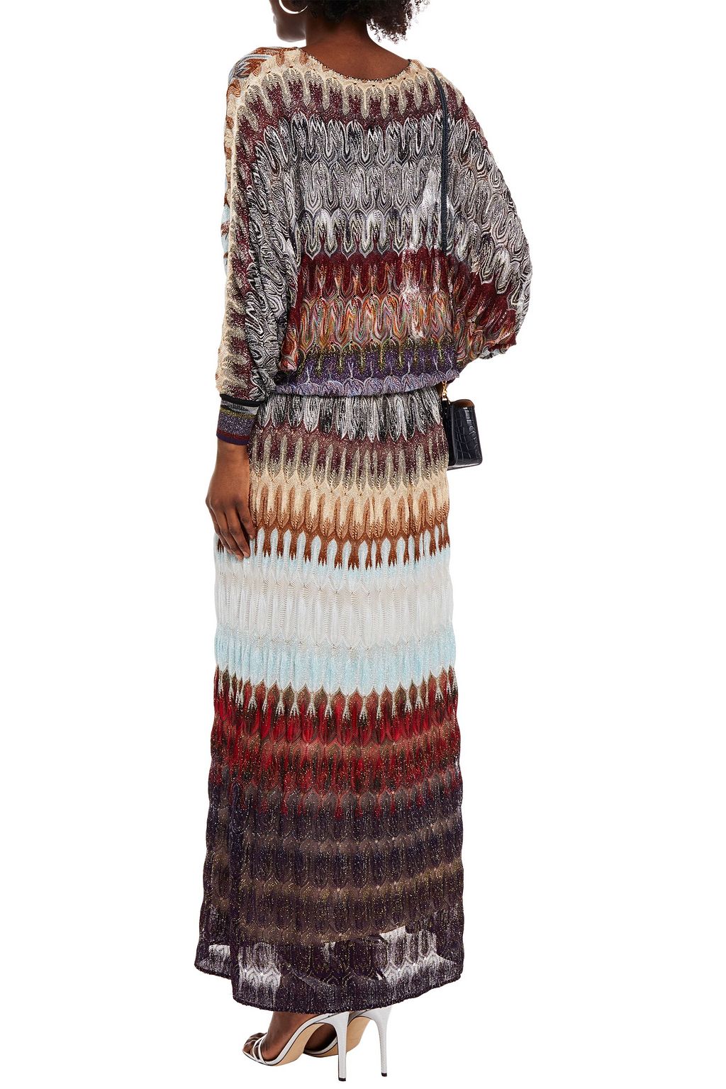 MISSONI Metallic crochet-knit maxi dress