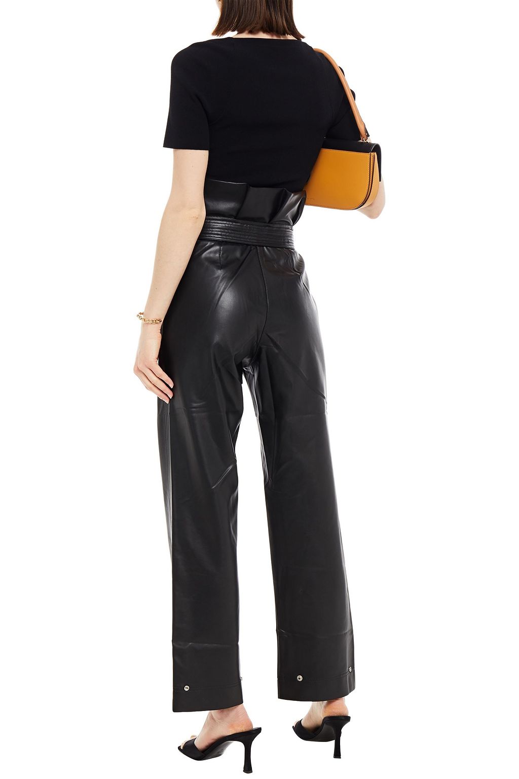 JOHANNA ORTIZ Lady of the Desert belted faux leather pants