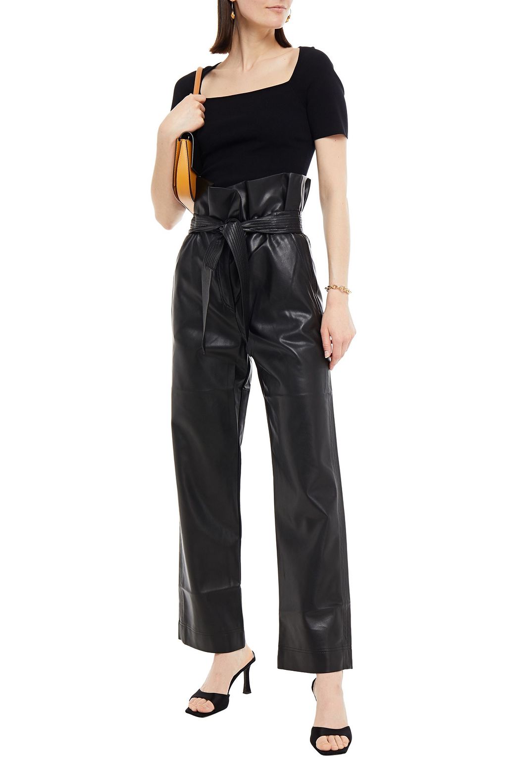 JOHANNA ORTIZ Lady of the Desert belted faux leather pants