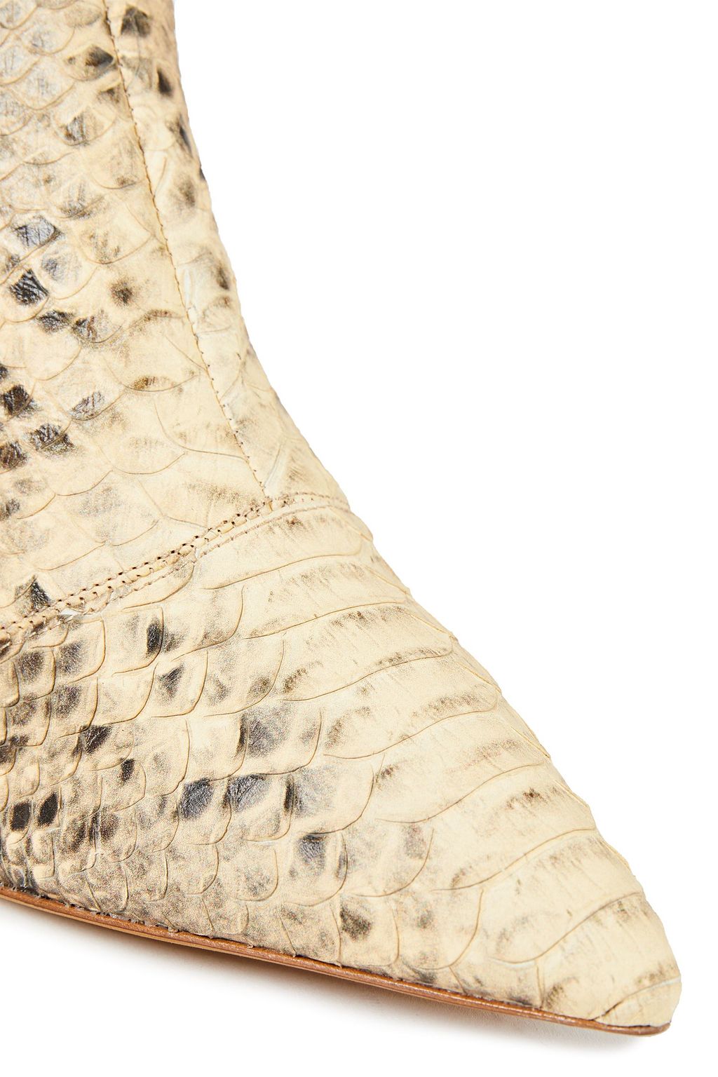 YEEZY Snake-effect leather ankle boots