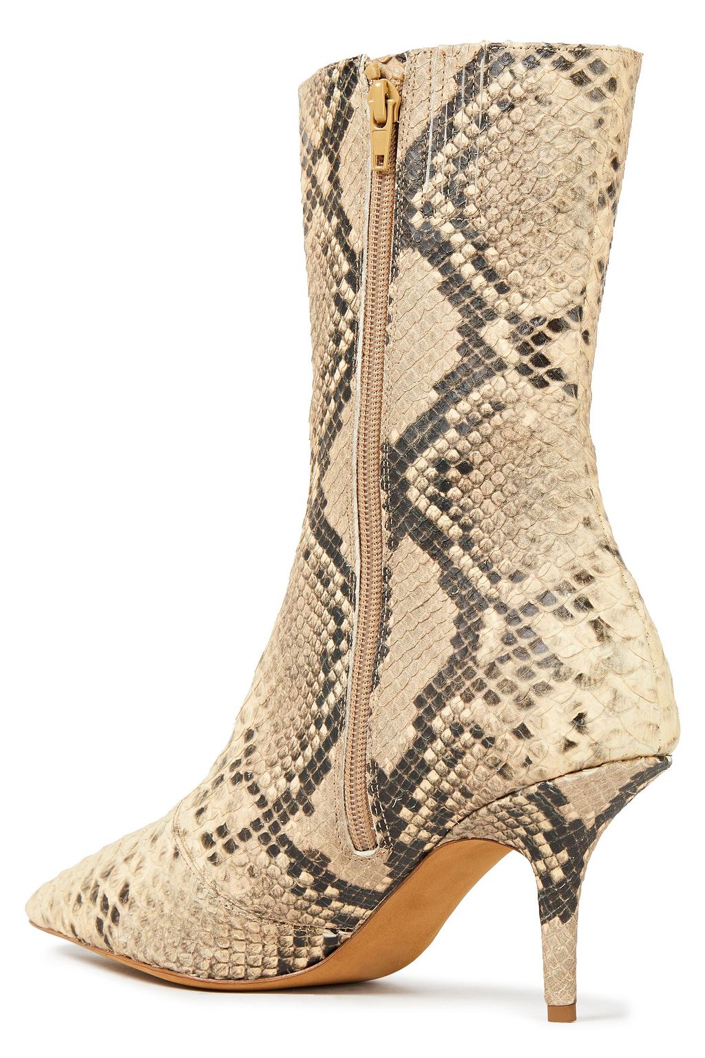 YEEZY Snake-effect leather ankle boots