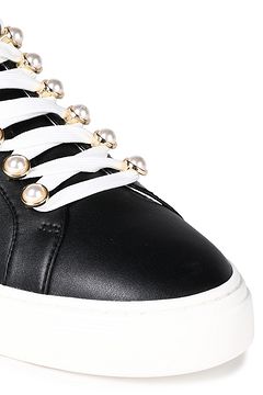 stuart weitzman excelsa leather embellished sneaker