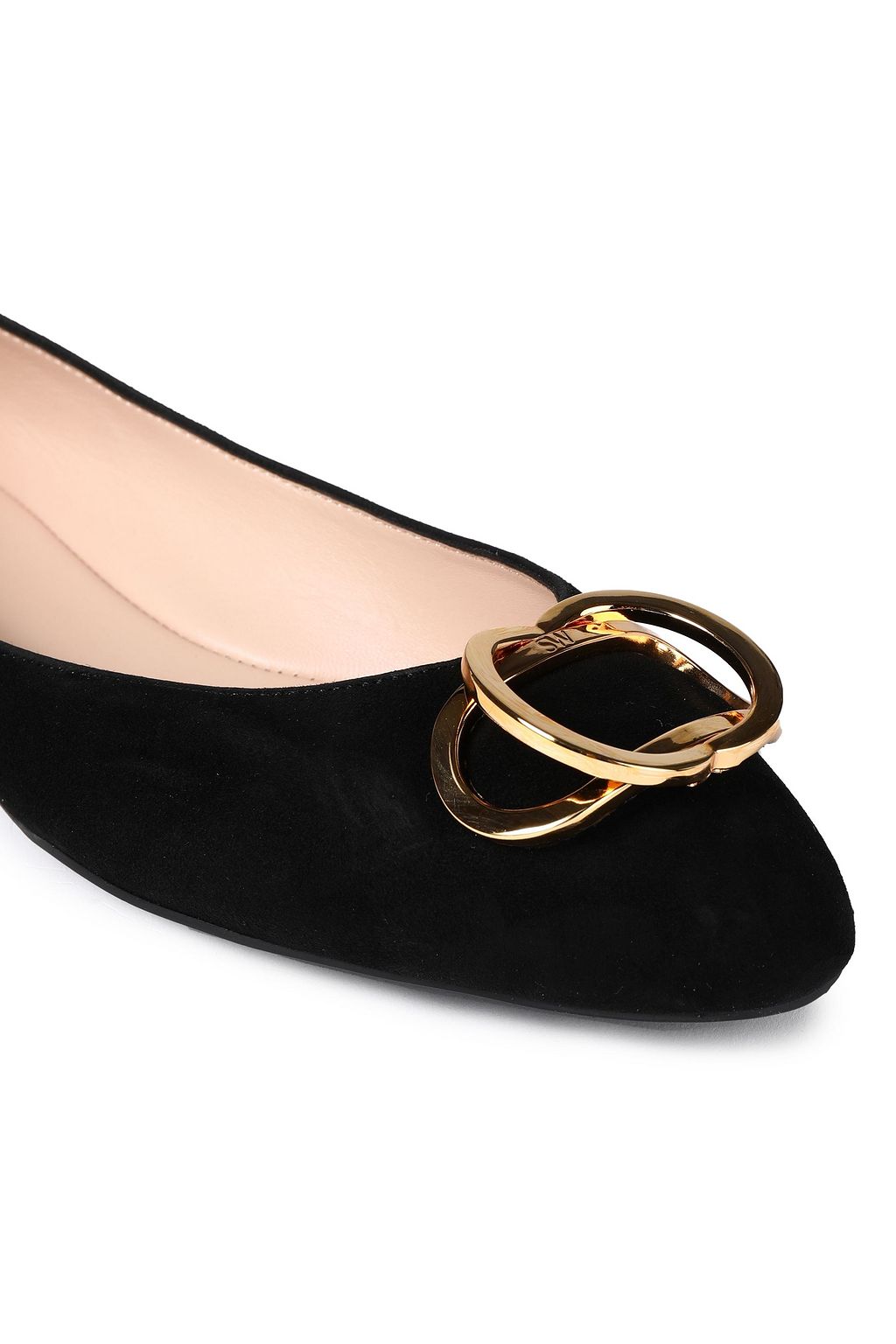 STUART WEITZMAN Adeliza embellished suede ballet flats