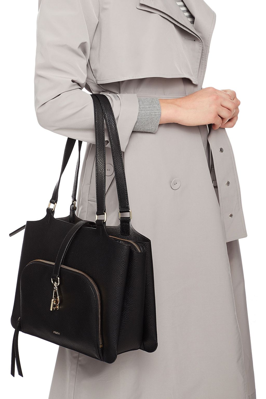 DKNY Perri pebbled-leather tote