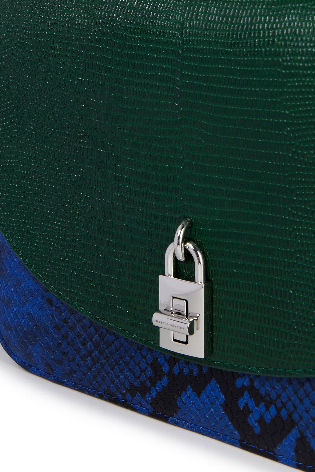 REBECCA MINKOFF Love Too lizard and snake-effect leather shoulder bag