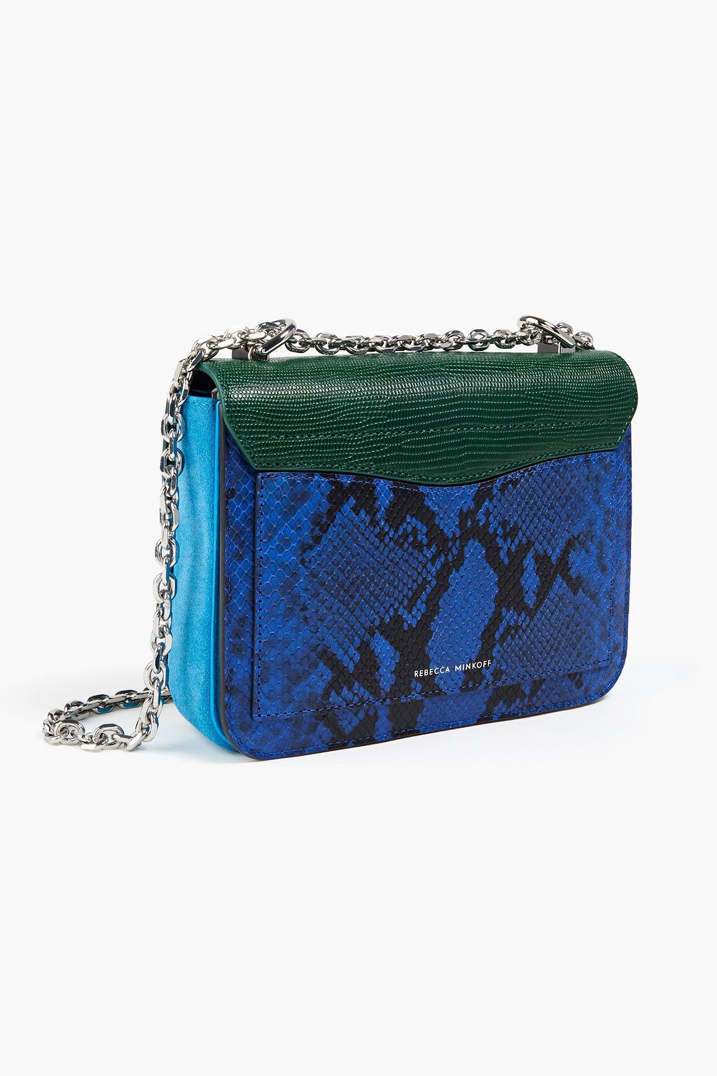 REBECCA MINKOFF Love Too lizard and snake-effect leather shoulder bag