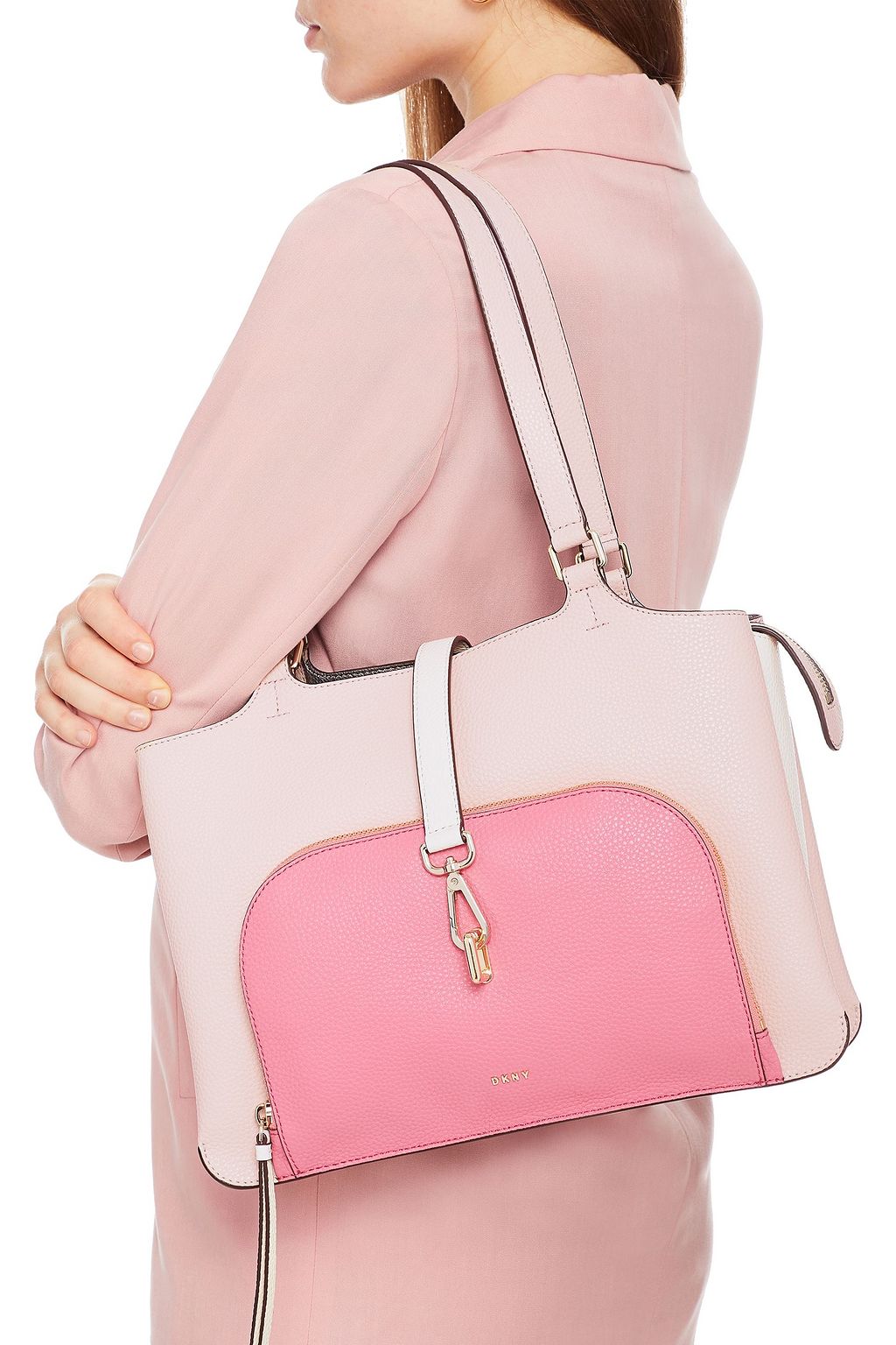 DKNY Perri pebbled-leather tote
