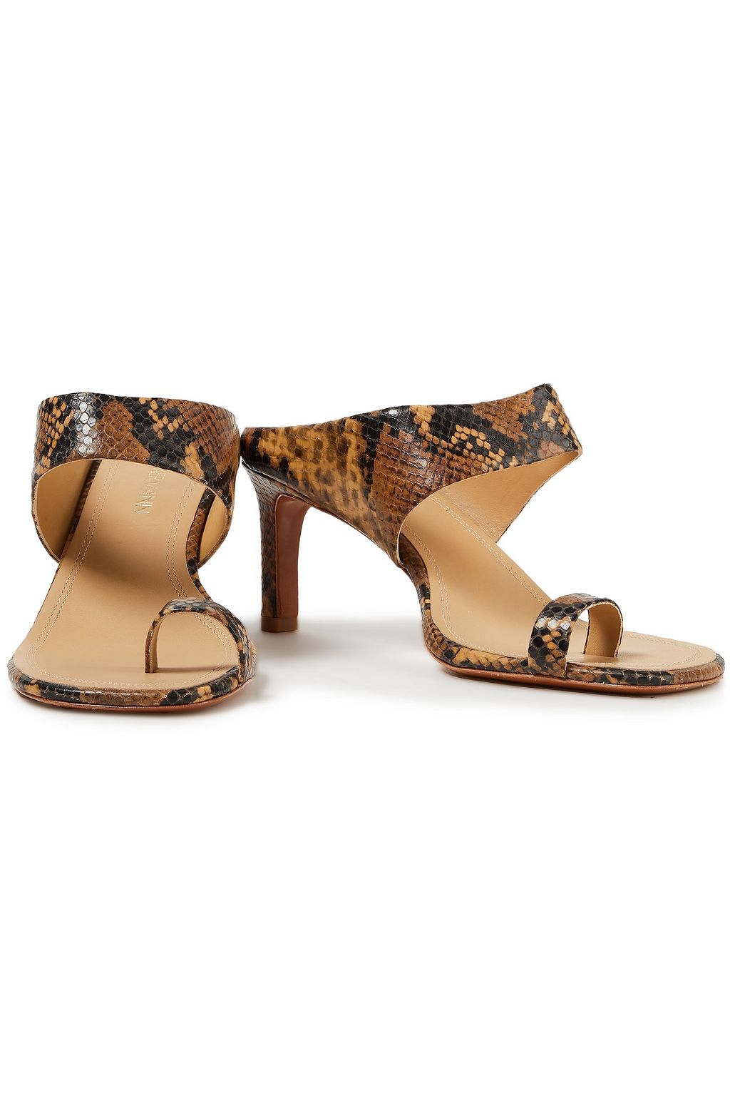 ZIMMERMANN Snake-effect leather mules