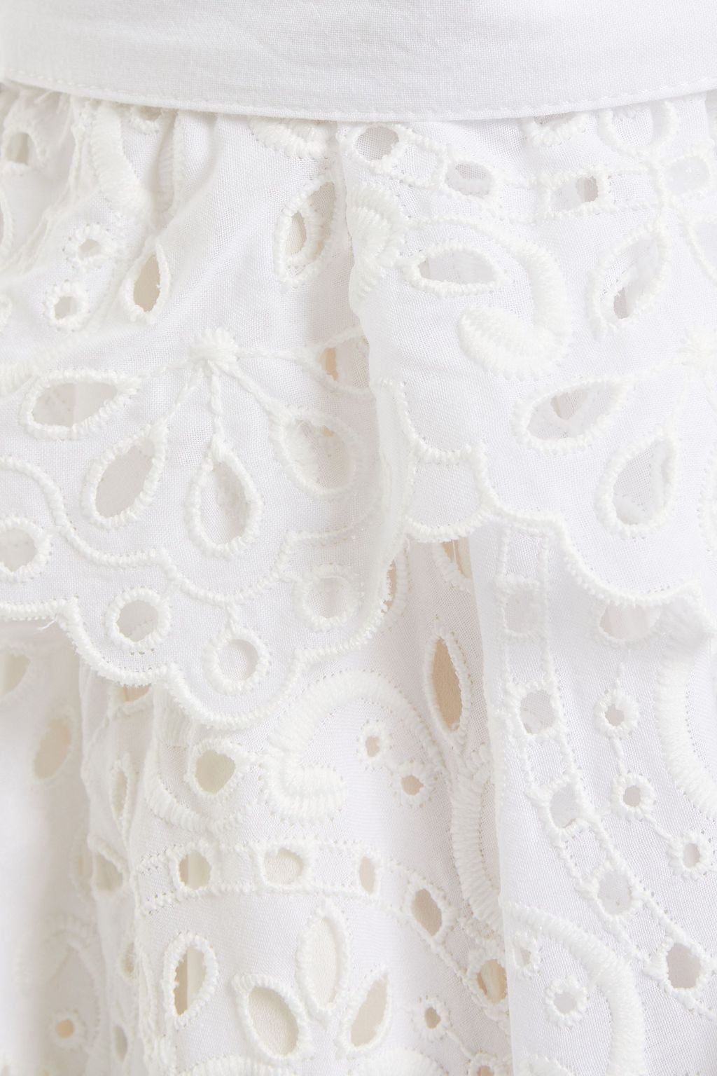 ELIE SAAB Ruffled broderie anglaise cotton-blend maxi dress