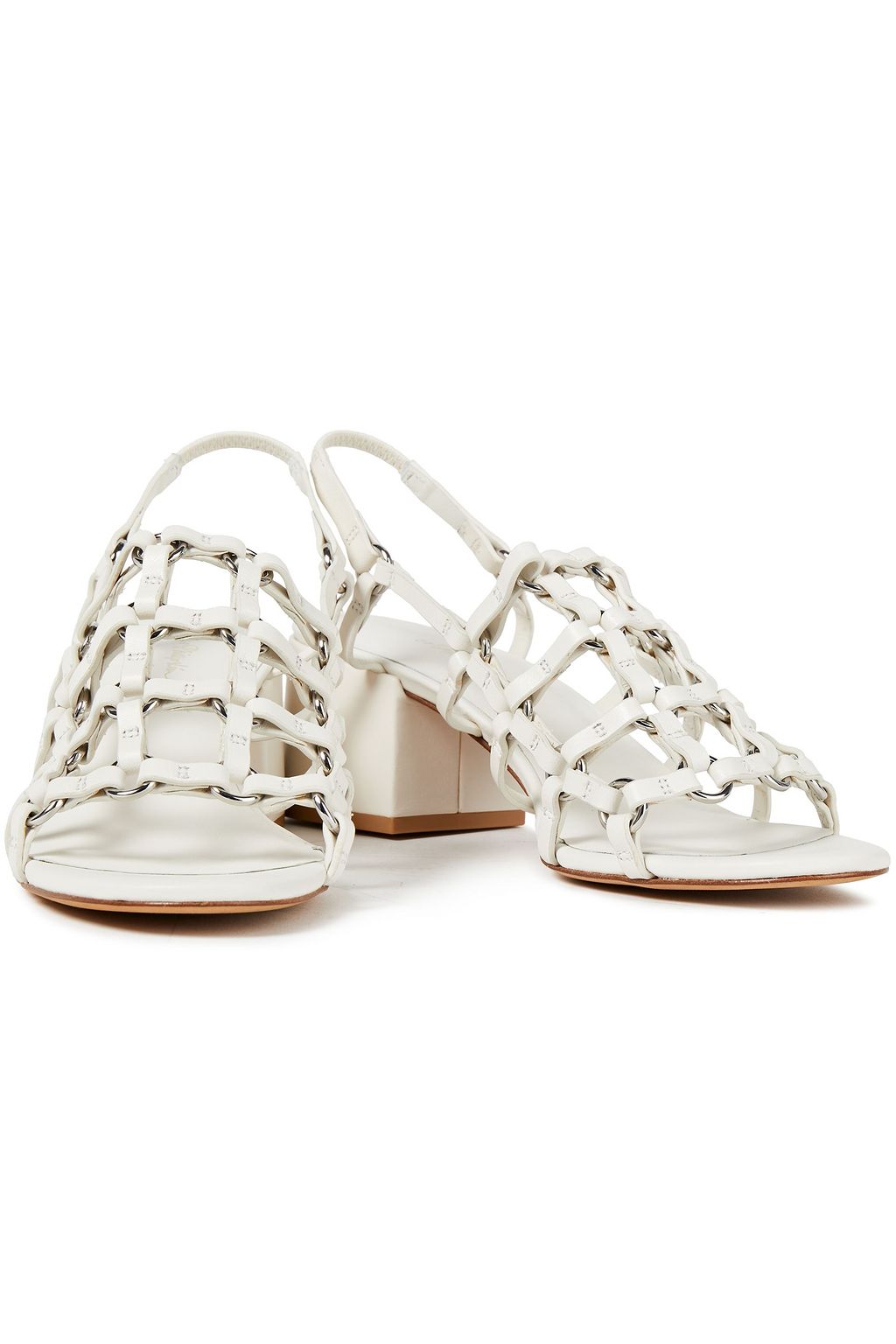 3.1 PHILLIP LIM Cube caged leather slingback sandals