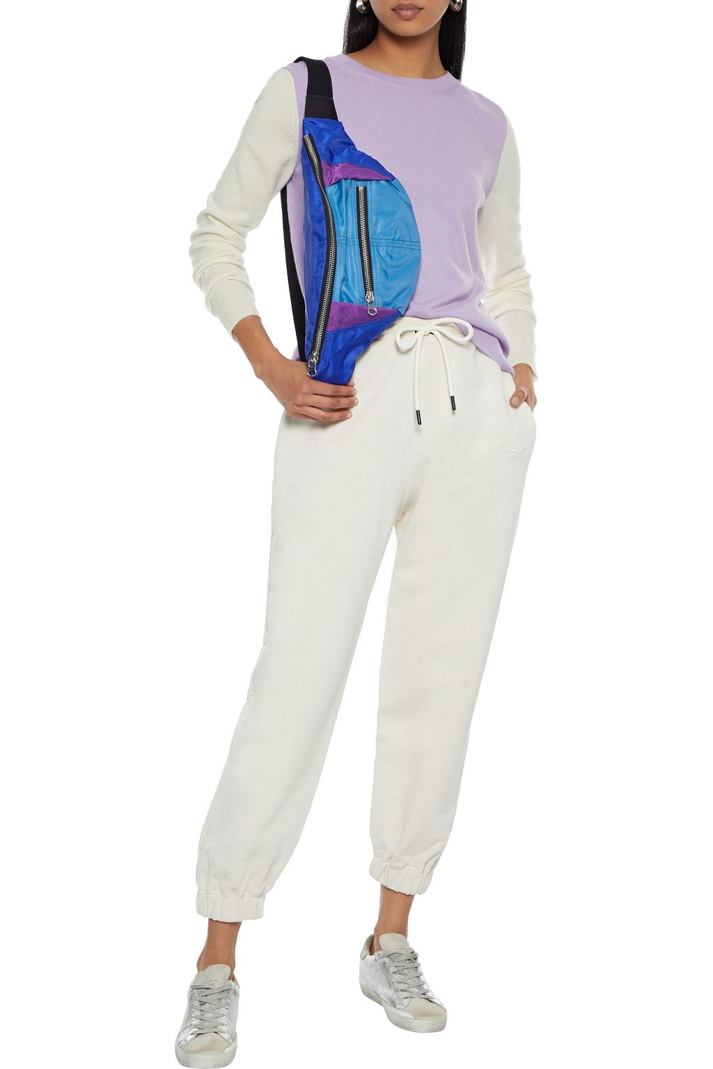 CHINTI & PARKER Two-tone wool and cashmere-blend sweater
